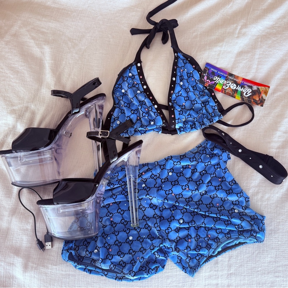 Color Changing Exotic Dancer Heels and Set